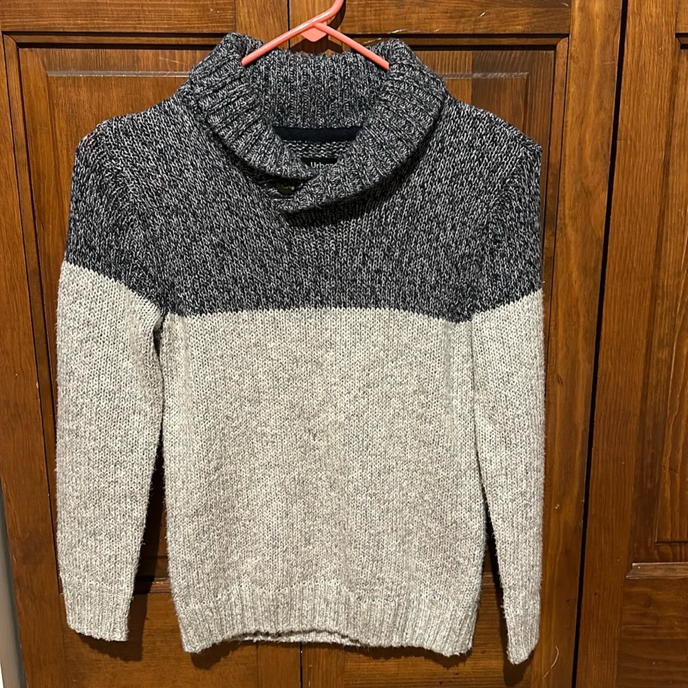 Urban Pipeline Navy and Gray Cowl Neck Sweater